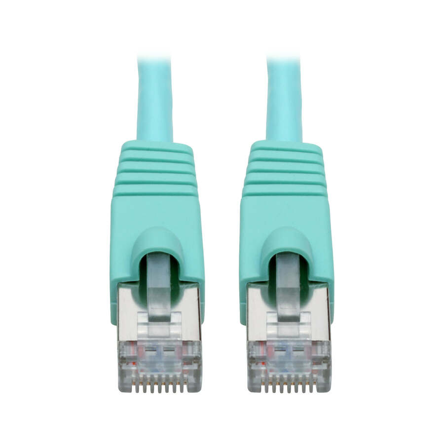 Eaton Tripp Lite Series Cat6a 10G Snagless Shielded STP Ethernet Cable (RJ45 M/M), PoE, Aqua, 14 ft. (4.27 m)