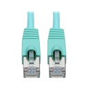 Eaton Tripp Lite Series Cat6a 10G Snagless Shielded STP Ethernet Cable (RJ45 M/M), PoE, Aqua, 14 ft. (4.27 m)