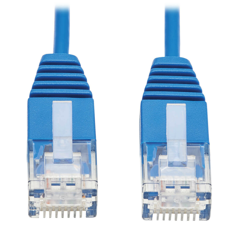 Eaton Tripp Lite Series Cat6a 10G Molded Ultra-Slim UTP Ethernet Cable (RJ45 M/M), Blue, 7 ft. (2.13 m)