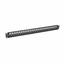 Tripp Lite by Eaton 24-Port 1U Rack-Mount STP Shielded Cat6a Feedthrough Patch Panel RJ45 Ethernet TAA