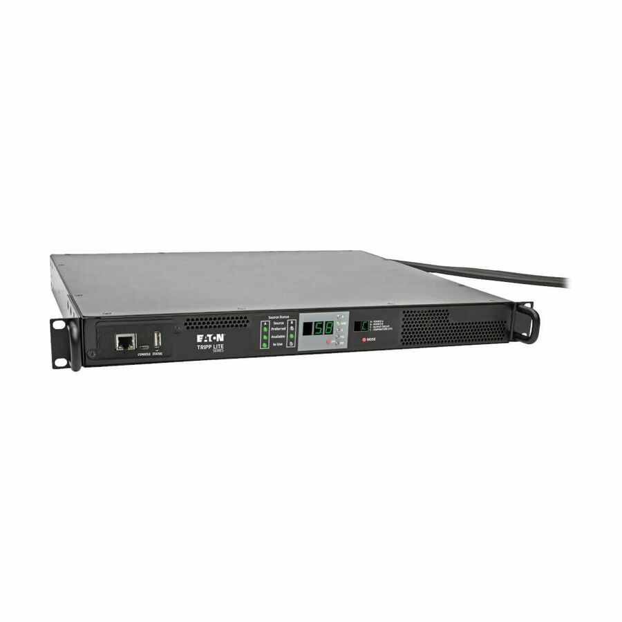 Tripp Lite by Eaton PDU 5.8kW Single-Phase Monitored Automatic Transfer Switch PDU 2 200-240V 30A L6-30P Inputs 1 L6-30R Outlet 1U