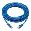 Tripp Lite by Eaton Cat6 Gigabit Snagless Molded UTP Ethernet Cable (RJ45 M/M) PoE CMR-LP Blue 20 ft. (6.09 m)