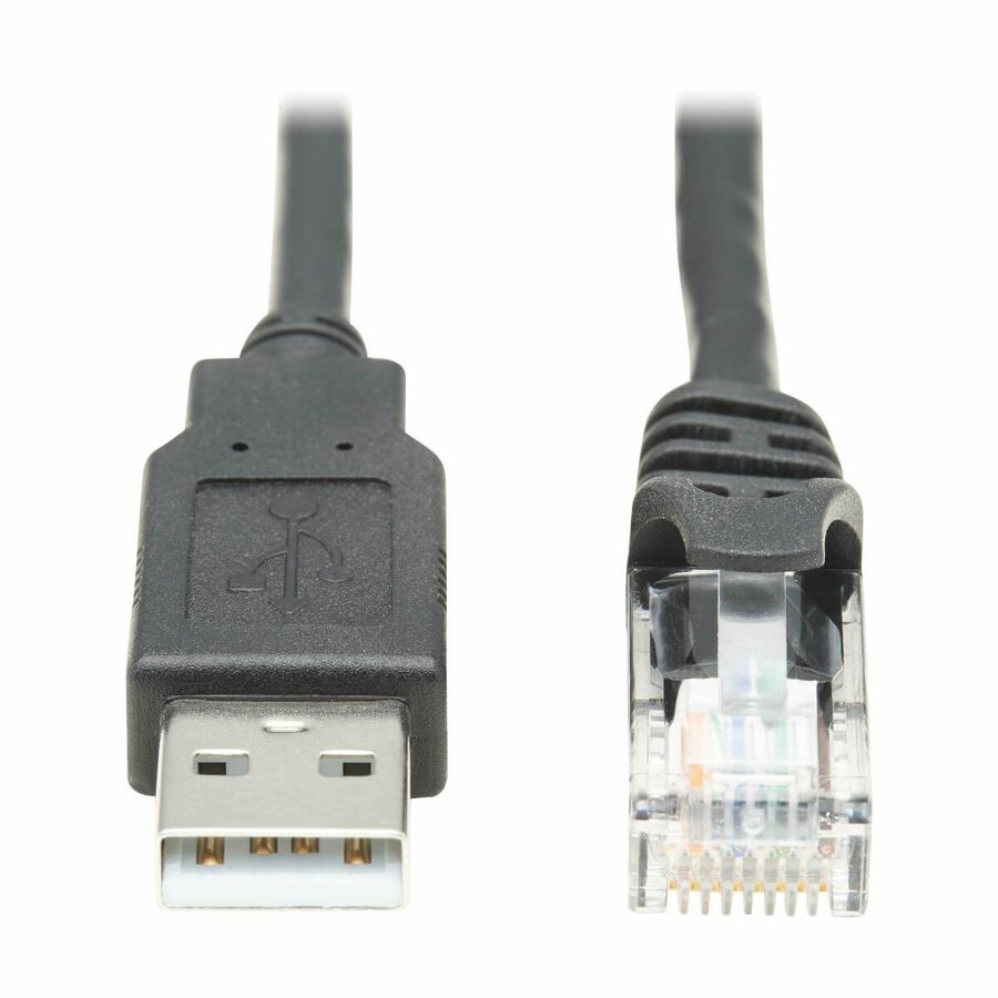 Tripp Lite by Eaton USB-A to RJ45 Rollover Console Cable (M/M) - Cisco Compatible 250 Kbps 6 ft. (1.83 m) Black