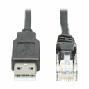 Tripp Lite by Eaton USB-A to RJ45 Rollover Console Cable (M/M) - Cisco Compatible 250 Kbps 6 ft. (1.83 m) Black