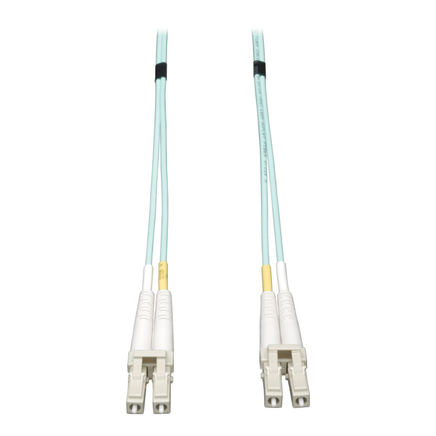 Tripp Lite by Eaton 10Gb Duplex Multimode 50/125 OM3 LSZH Fiber Patch Cable (LC/LC) - Aqua 0.5M (20-in.)