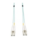 Tripp Lite by Eaton 10Gb Duplex Multimode 50/125 OM3 LSZH Fiber Patch Cable (LC/LC) - Aqua 0.5M (20-in.)