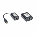 Tripp Lite by Eaton 1-Port Plug-and-Play USB 2.0 over Cat5/Cat6 Extender Kit Transmitter & Receiver USB up to 164.04 ft. (50M) TAA