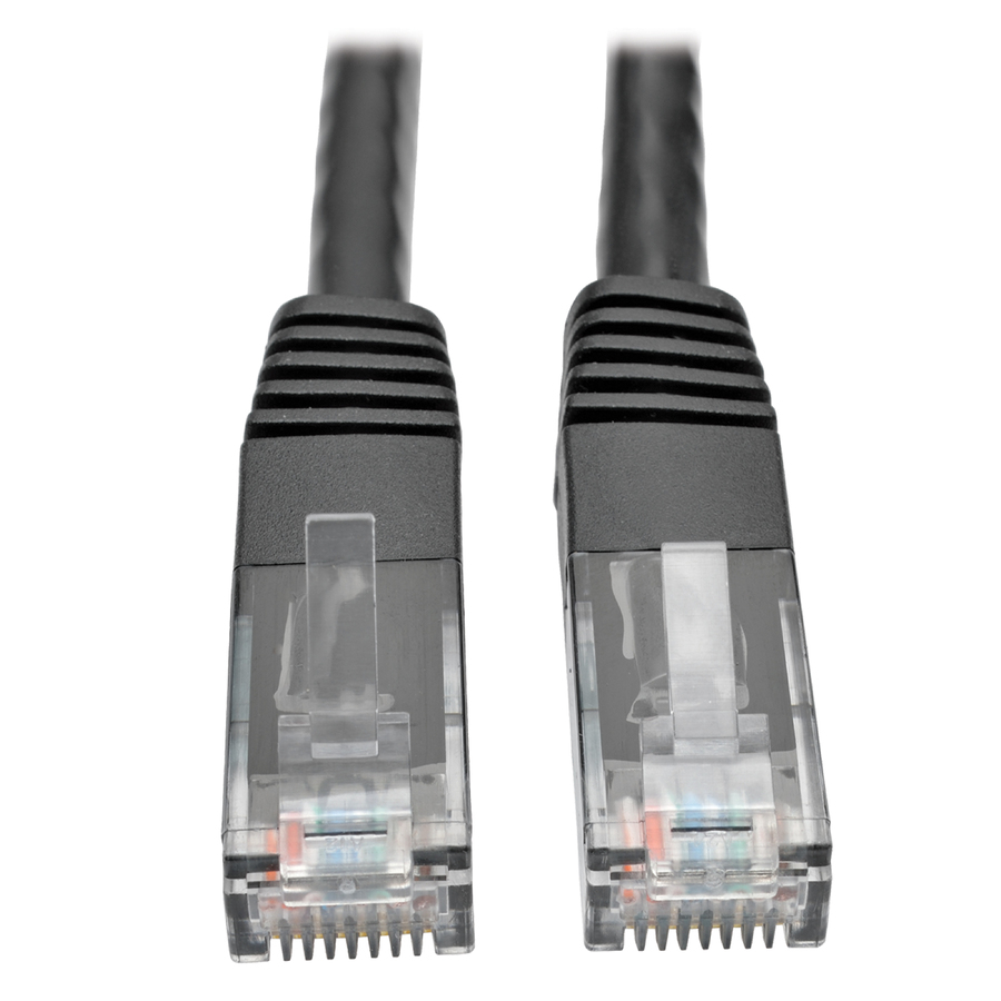 Eaton Tripp Lite Series Cat6 Gigabit Molded (UTP) Ethernet Cable (RJ45 M/M), PoE, Black, 5 ft. (1.52 m)