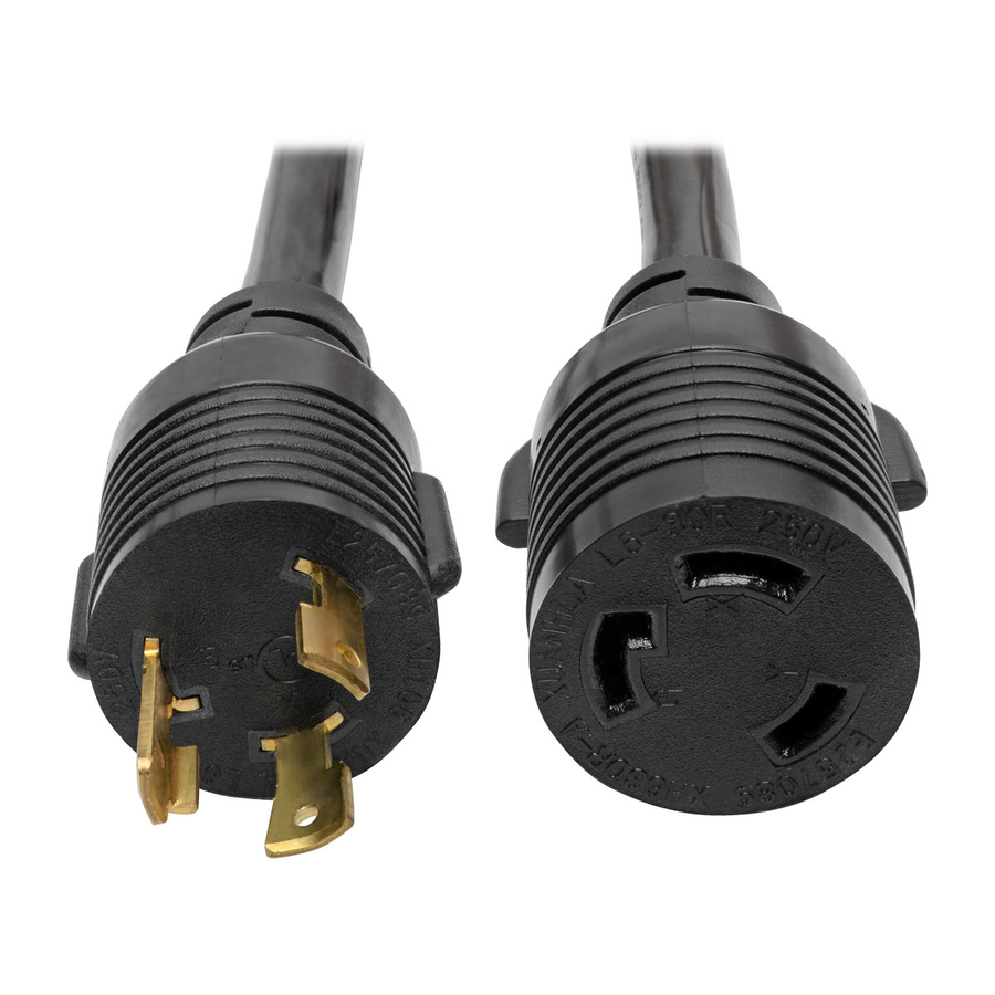 Tripp Lite by Eaton Power Extension Cord NEMA L6-30P to NEMA L6-30R - Heavy-Duty 30A 250V 10 AWG 14 ft. (4.27 m) Black