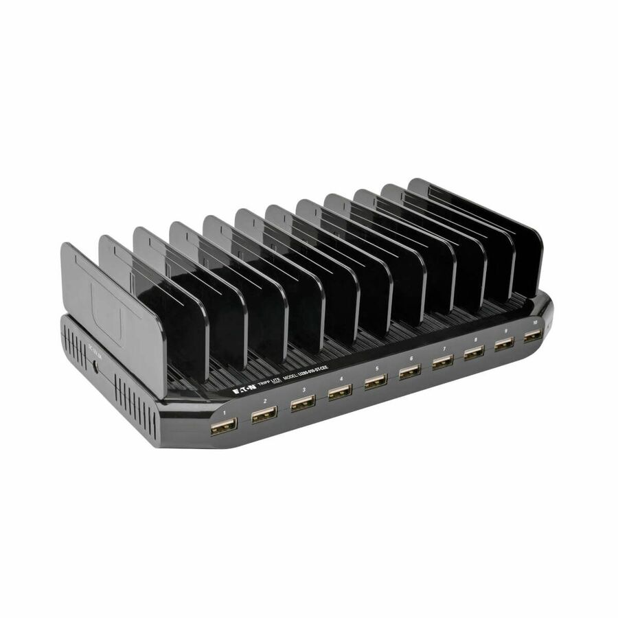 Eaton Tripp Lite Series 10-Port USB Charging Station with Adjustable Storage, 12V 8A (96W) USB Charger Output, Schuko Power Cord