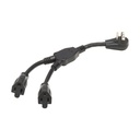 Eaton Tripp Lite Series Extension Cord Y Splitter, Right-Angle NEMA 5-15P to 2x NEMA 5-15R - Heavy Duty, 15A, 120V, 14 AWG, 1 ft. (0.3 m), Black