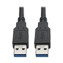 Eaton Tripp Lite Series USB 3.0 SuperSpeed A to A Cable for USB 3.0 All-in-One Keystone/Panel Mount Couplers (M/M), Black, 6 ft. (1.8 m)
