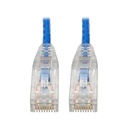 Tripp Lite by Eaton Cat6 Gigabit Snagless Slim UTP Ethernet Cable (RJ45 M/M) PoE Blue 6-in. (15.24 cm)