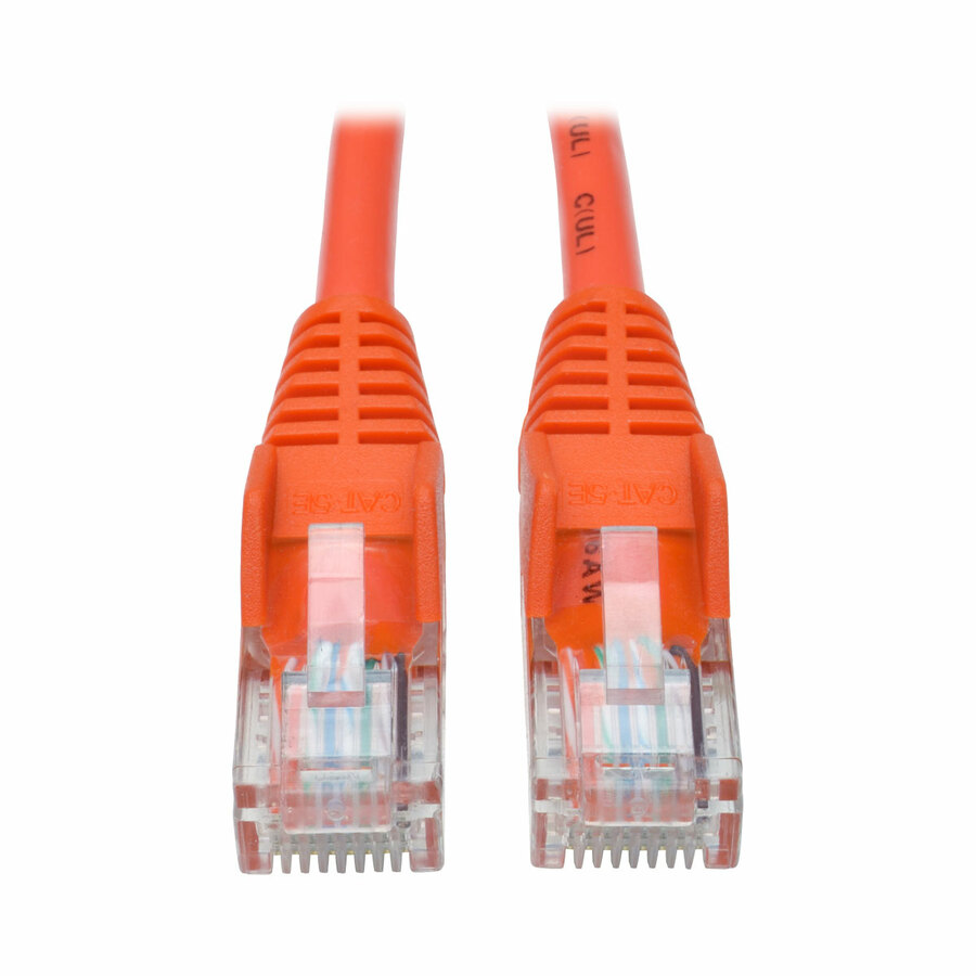 Tripp Lite by Eaton Cat5e 350 MHz Snagless Molded (UTP) Ethernet Cable (RJ45 M/M) PoE - Orange 5 ft. (1.52 m)