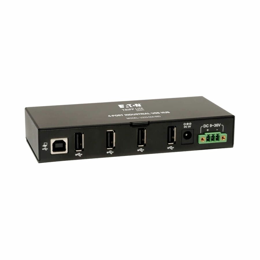 Eaton Tripp Lite Series 4-Port Industrial-Grade USB 2.0 Hub - 15 kV ESD Immunity, Metal Housing, Mountable