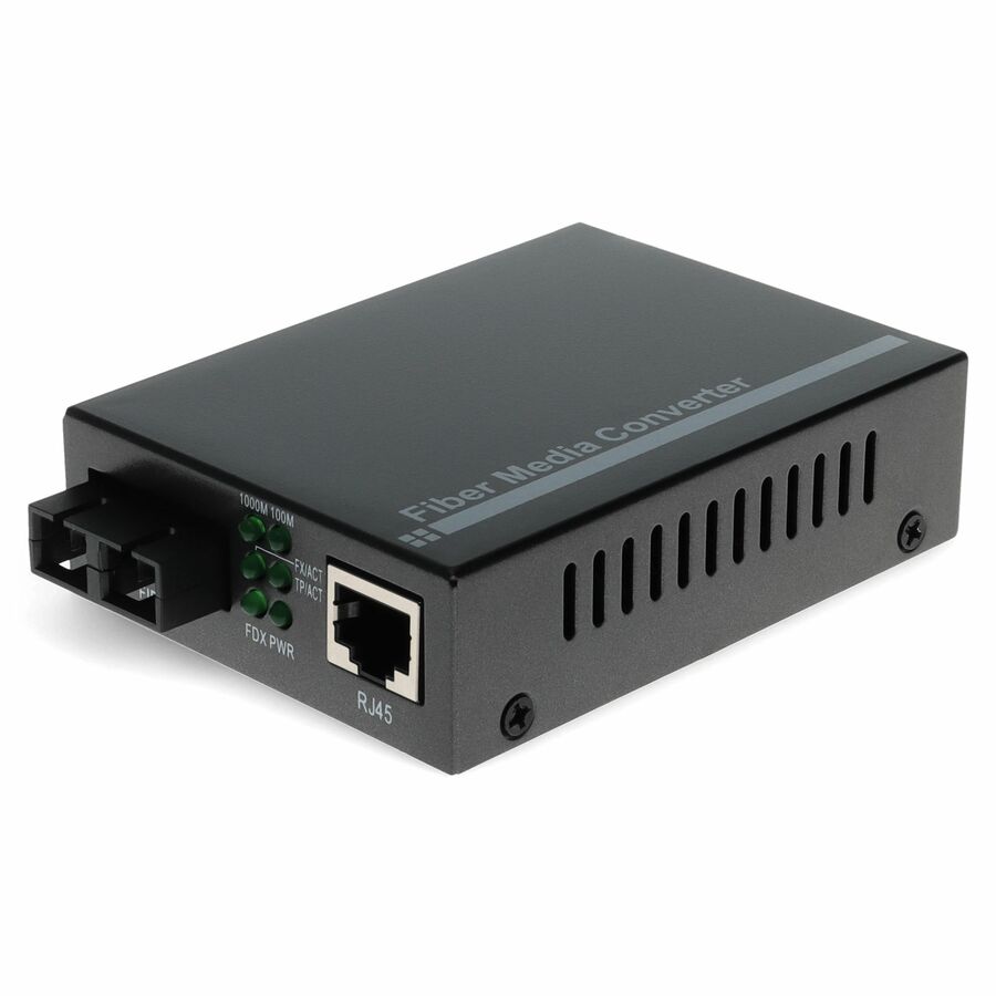 AddOn 10/100/1000Base-TX(RJ-45) to 1000Base-LX(SC) SMF 1310nm 20km Media Converter