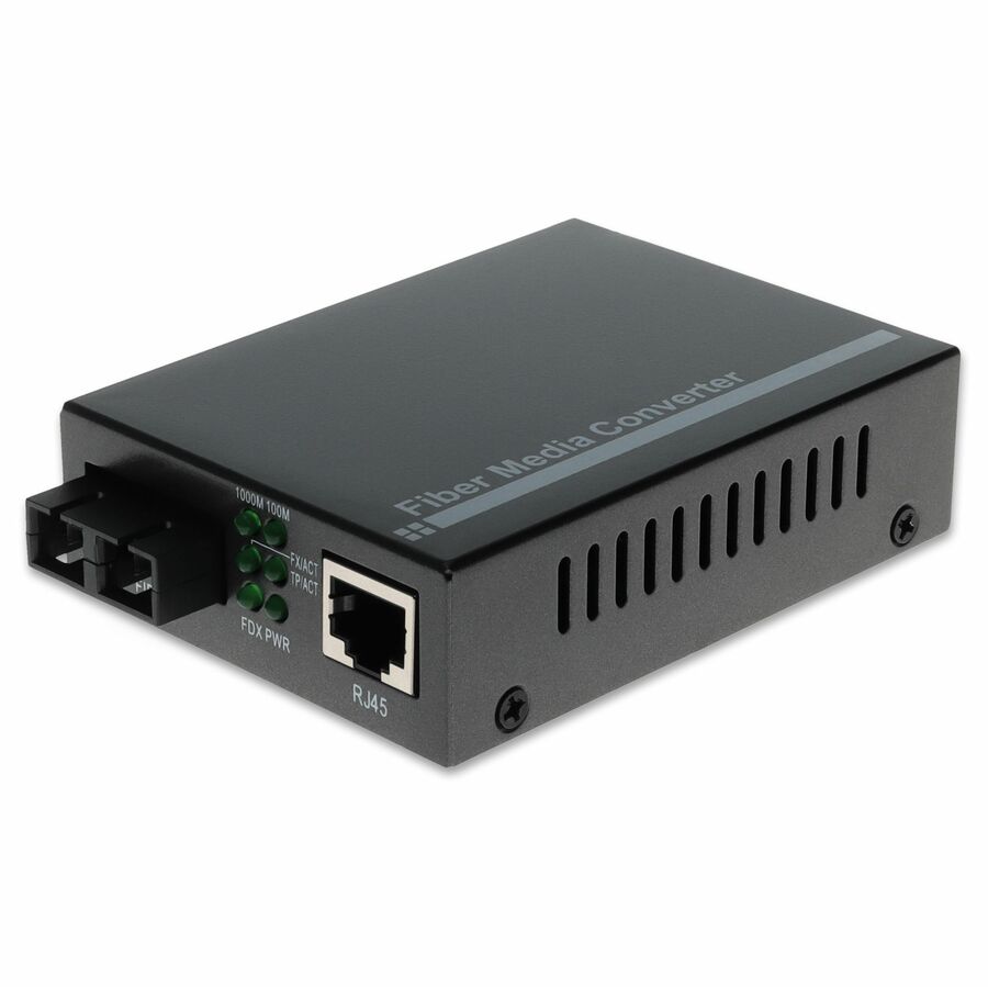 AddOn 10/100/1000Base-TX(RJ-45) to 1000Base-LX(SC) SMF 1310nm 20km Media Converter