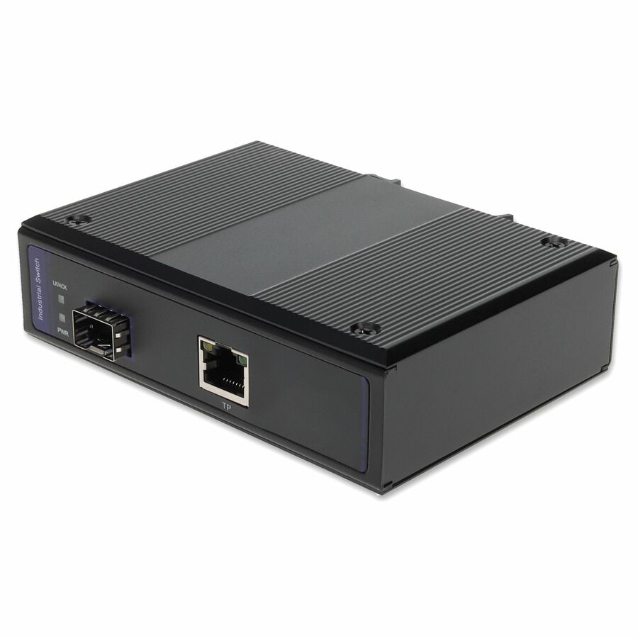 AddOn 1 10/100/1000Base-TX(RJ-45) to 1 Open SFP Port Industrial Media Converter