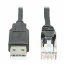 Tripp Lite by Eaton USB-A to RJ45 Rollover Console Cable (M/M) - Cisco Compatible 250 Kbps 15 ft. (4.57 m) Black