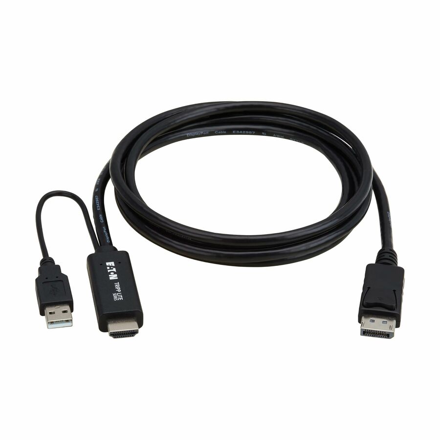 Tripp Lite series HDMI to DisplayPort Active Adapter Cable (M/M) - 4K 60 Hz, USB Power, Black, 2 m