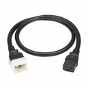 Eaton Tripp Lite Series PDU Power Cord, C19 to P-Lock C20 - Heavy-Duty, 20A, 250V, 12 AWG, 3 ft. (0.9 m), Black