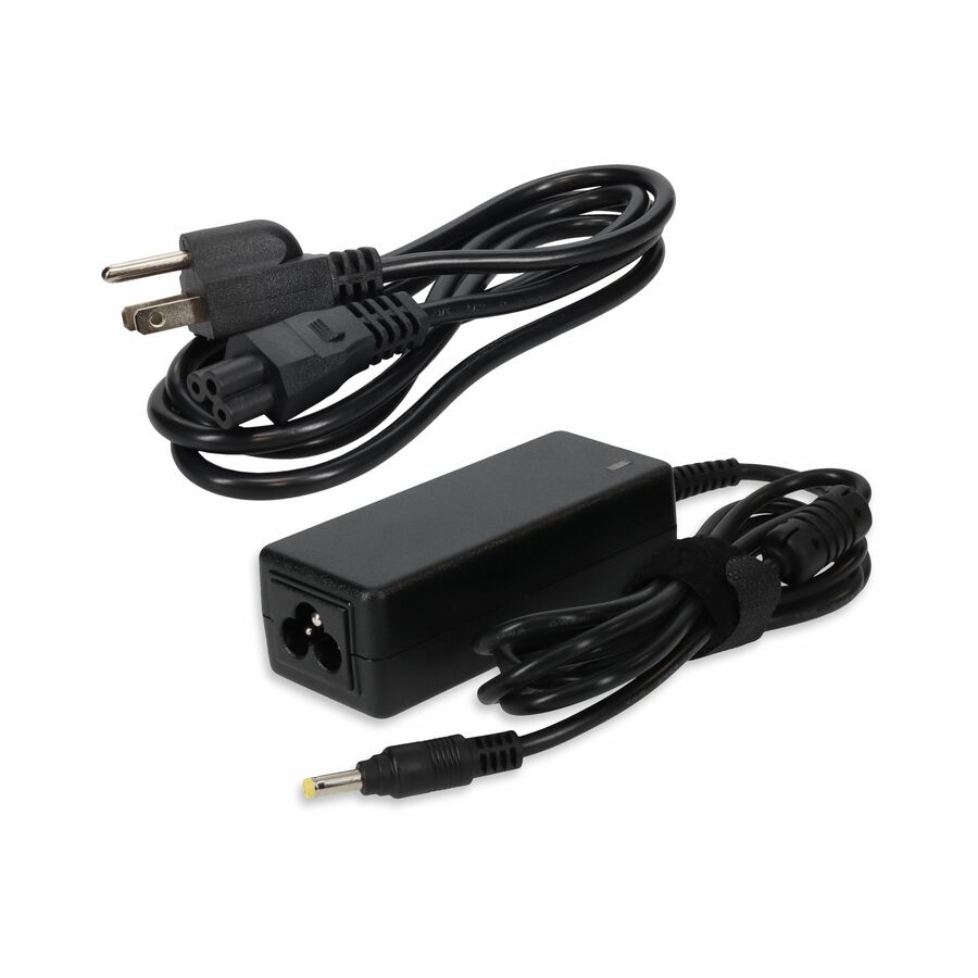 AddOn 6ft HP 493092-002 Compatible 30W 19V at 1.58A Black 4.0 mm x 1.7 mm Laptop Power Adapter and Cable