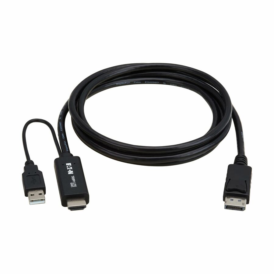 Tripp Lite series HDMI to DisplayPort Active Adapter Cable (M/M) - 4K 60 Hz, USB Power, Black, 1 m