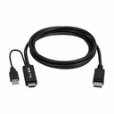 Tripp Lite series HDMI to DisplayPort Active Adapter Cable (M/M) - 4K 60 Hz, USB Power, Black, 1 m
