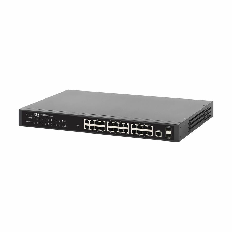 Tripp Lite series 24-Port Managed Gigabit Ethernet Switch - Layer 2, 1 Gbps, 2x GbE SFP Ports, 1U Rack/Desktop