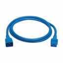 Eaton Tripp Lite Series Power Extension Cord, C20 to C19 - Heavy-Duty, 20A, 250V, 12 AWG, 6 ft. (1.8 m), Blue