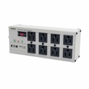 Eaton Tripp Lite Series Isobar 8-Outlet Surge Protector, 12 ft. Cord with Right-Angle Plug, 3840 Joules, Diagnostic LEDs, Tel/Fax/Modem, Metal
