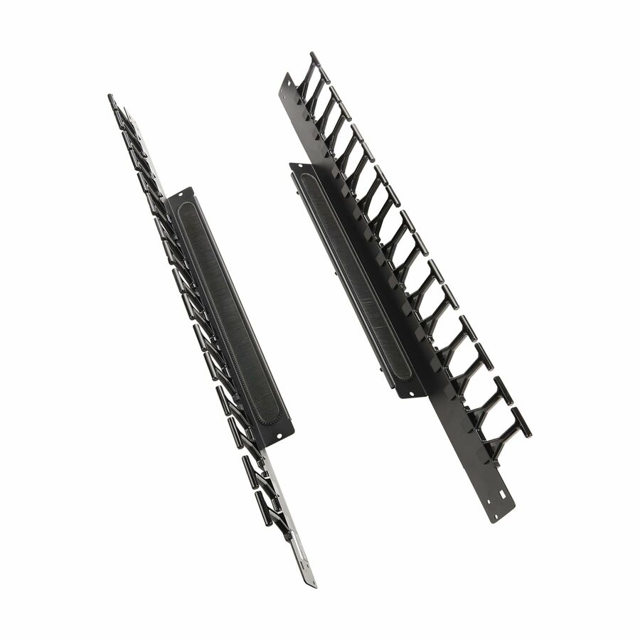 Tripp Lite series Rack Vertical Cable Manager for 42U, 45U and 48U Enclosures - Multiple Short Fingers, Black
