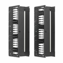 Eaton Tripp Lite Series High-Capacity Vertical Cable Manager - Deep Double Finger Duct with Cover, Single Sided, 12 in. Wide, Black, 7 ft. (2.2 m)