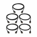 Tripp Lite series High-Speed 4K HDMI Cables (M/M) - 4:4:4, 6 ft. (1.8 m), Black, 5 Pack