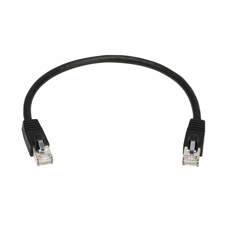 Eaton Tripp Lite Series Cat8 40G Snagless SSTP Ethernet Cable (RJ45 M/M), PoE, Black, 1 ft. (0.3 m)