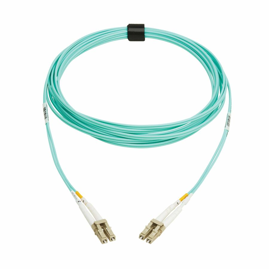 Eaton Tripp Lite Series 10Gb/40Gb/100Gb Duplex Multimode 50/125 OM4 LSZH Fiber Patch Cable (LC/LC), Aqua, 5M (16.4 ft.), TAA