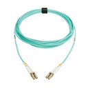 Eaton Tripp Lite Series 10Gb/40Gb/100Gb Duplex Multimode 50/125 OM4 LSZH Fiber Patch Cable (LC/LC), Aqua, 5M (16.4 ft.), TAA