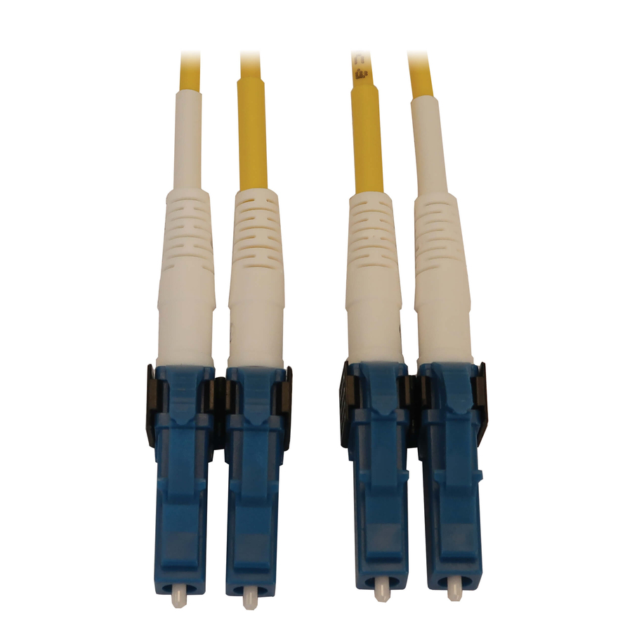 Eaton Tripp Lite Series 400G Duplex Singlemode 9/125 OS2 Switchable Fiber Optic Cable (LC/UPC M/M), LSZH, Yellow, 10 m (32.8 ft.)