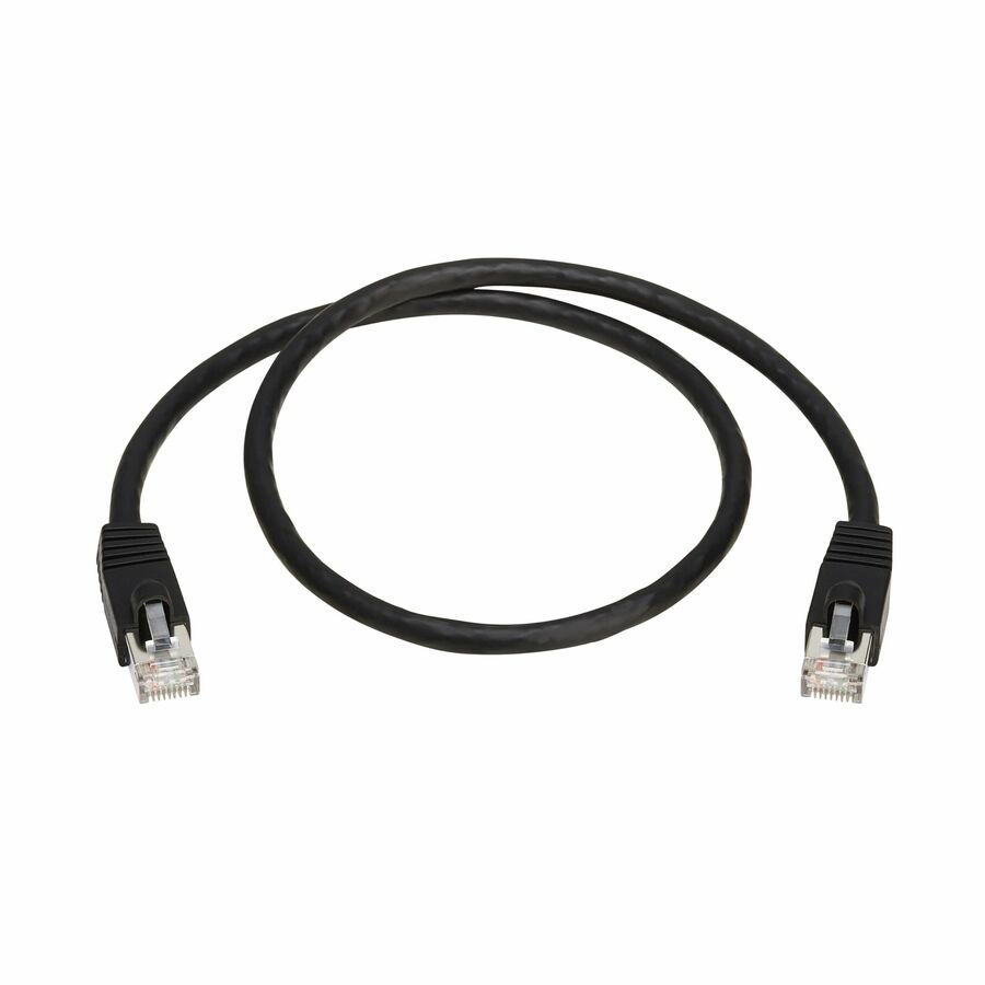 Eaton Tripp Lite Series Cat8 40G Snagless SSTP Ethernet Cable (RJ45 M/M), PoE, Black, 2 ft. (0.6 m)