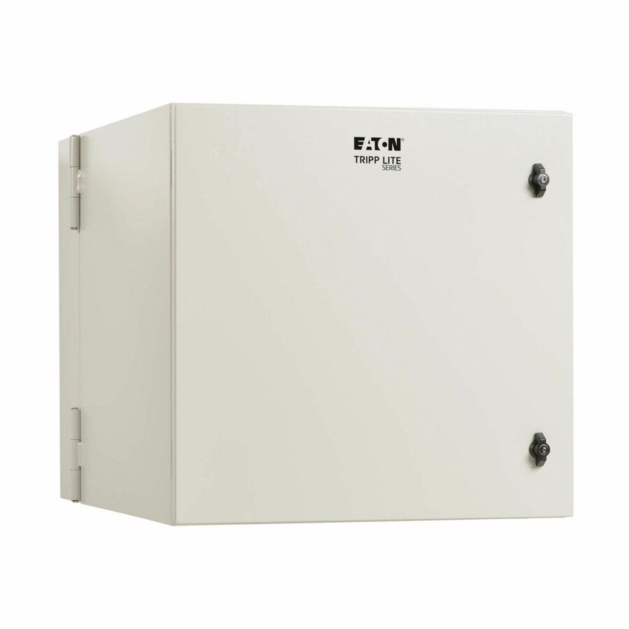 Eaton Tripp Lite Series SmartRack Industrial Enclosure with Lock - NEMA 4, Wall Mount, Metal Construction, Hinged Back, 32 in. Depth, 12U, Gray