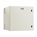 Eaton Tripp Lite Series SmartRack Industrial Enclosure with Lock - NEMA 4, Wall Mount, Metal Construction, Hinged Back, 32 in. Depth, 12U, Gray