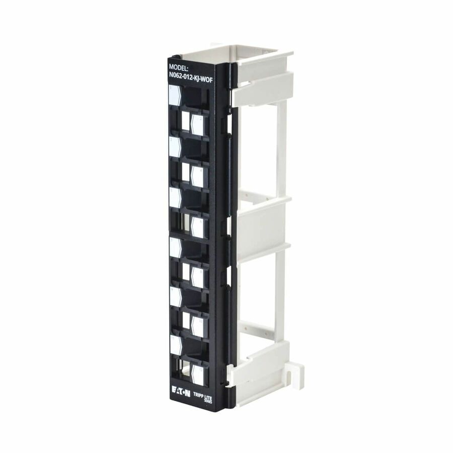 Eaton Tripp Lite Series 12-Port Wall-Mount Patch Panel for UTP Keystone Jacks, Offset Ports, TAA