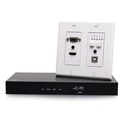 C2G HDMI HDBaseT + VGA, 3.5mm, and USB-B to A over Cat Extender Wall Plate Transmitter to Box Receiver - 4K 60Hz