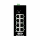 Eaton Tripp Lite Series 8-Port Unmanaged Industrial Ethernet Switch - 10/100 Mbps, Ruggedized, -40° to 75°C, EIP QoS, DIN Mount, TAA