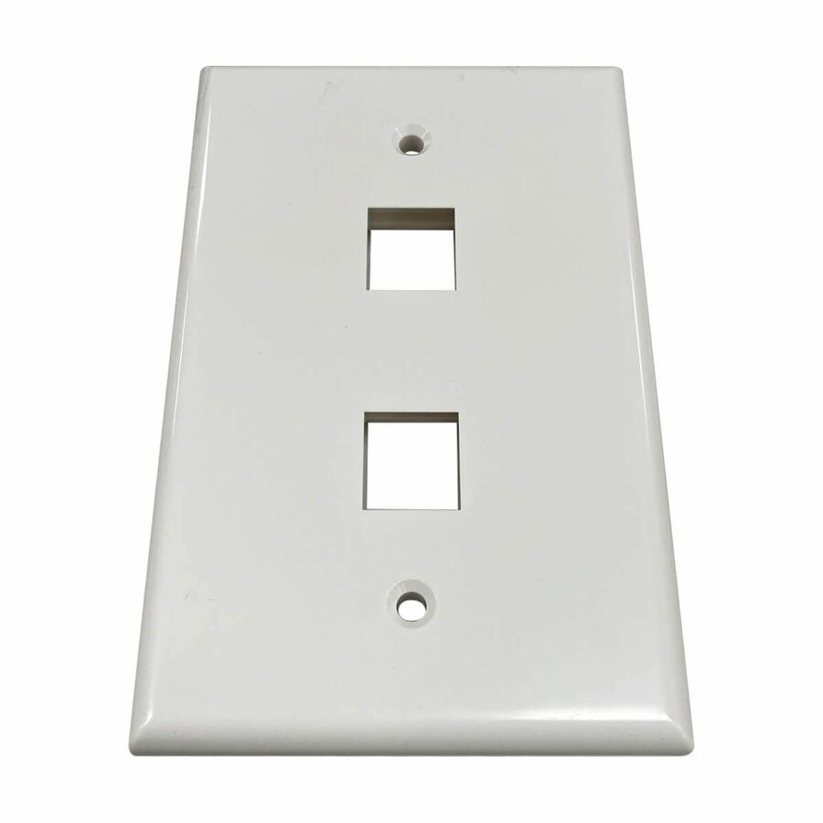 Eaton Tripp Lite Series Safe-IT 2-Port Single-Gang Keystone Wall Plate, Antibacterial, Ivory Gloss, TAA