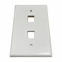 Eaton Tripp Lite Series Safe-IT 2-Port Single-Gang Keystone Wall Plate, Antibacterial, Ivory Gloss, TAA