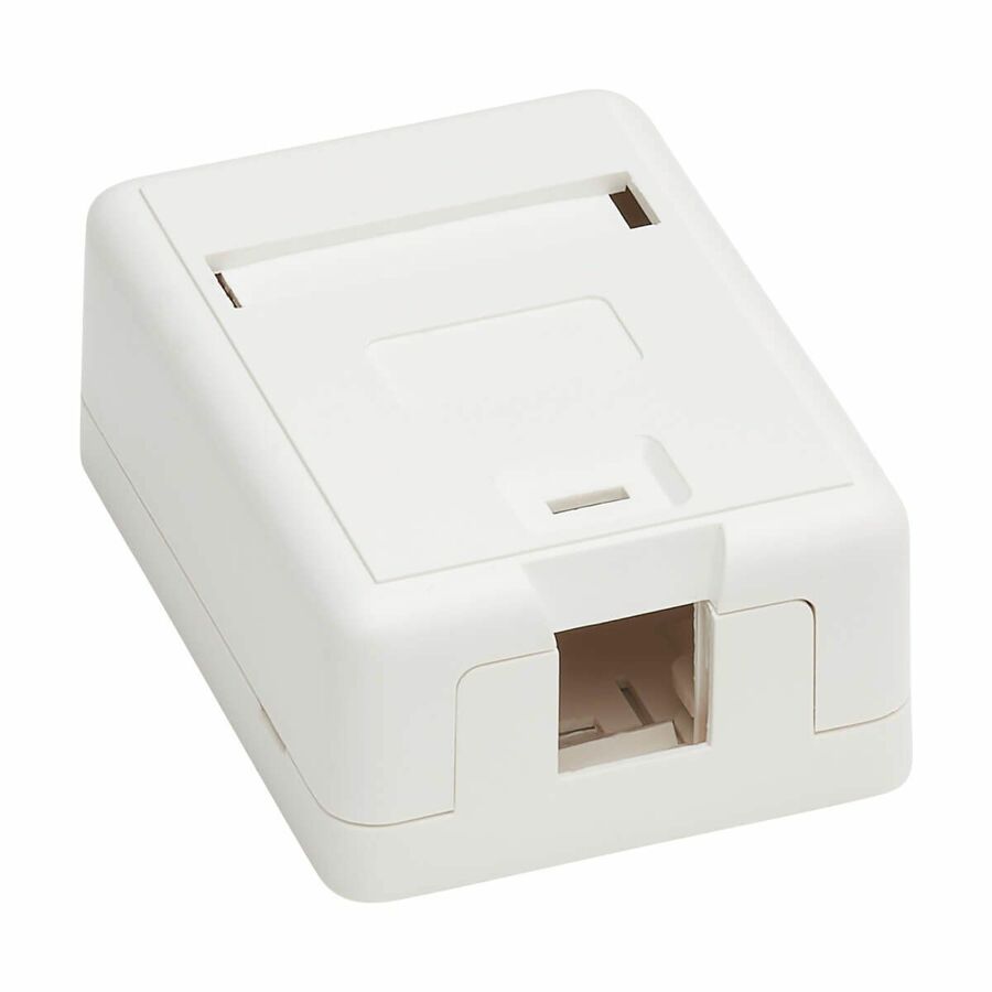 Tripp Lite by Eaton Surface-Mount Box for Keystone Jack 1-Port Wall Celling White