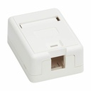 Tripp Lite by Eaton Surface-Mount Box for Keystone Jack 1-Port Wall Celling White