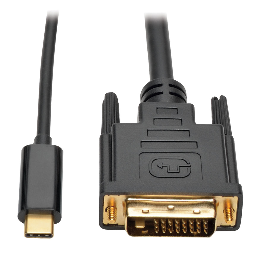 Eaton Tripp Lite Series USB-C to DVI Active Adapter Cable (USB-C to DVI-D Dual Link M/M), 3 ft. (0.9 m)
