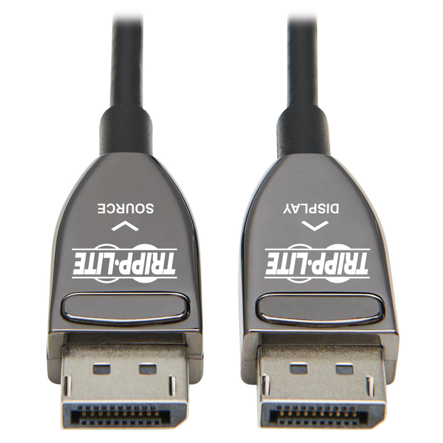 Eaton Tripp Lite Series DisplayPort Active Optical Cable (AOC), 8K 60 Hz (M/M), CL3 Rated, Latching Connectors, Black, 30 m (98 ft.)
